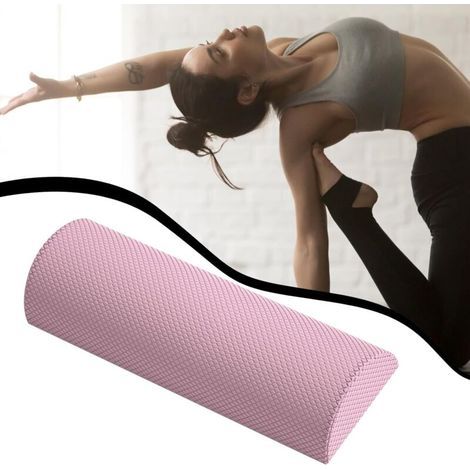 Demi-rouleau de massage en mousse, outil d\'étirement pour le yoga, matériau EVA flexible, soulagement doux de la pression, aide à l\'entraînement multiple, idéal pour le soutien du dos, 30 x 6,3 cm (1/5)