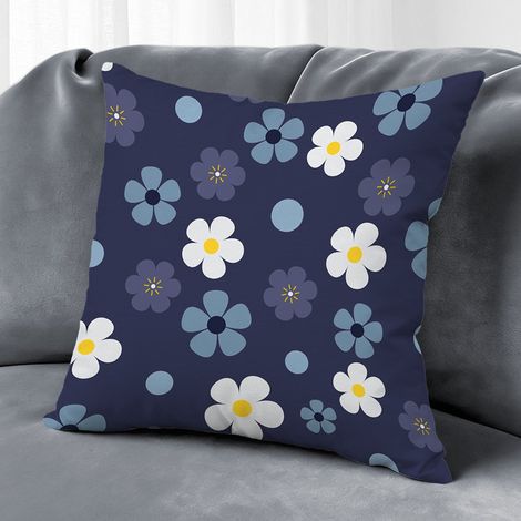 Housse de coussin printemps été floral, décoration maison style ferme,50×50cm (1/5)