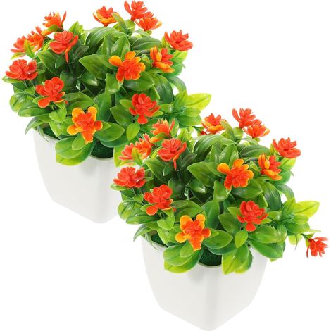 Lot De 2 Pétales De Roses Artificielles en Plastique pour Bonsaï Plantes Décoratives pour Salon (1/5)