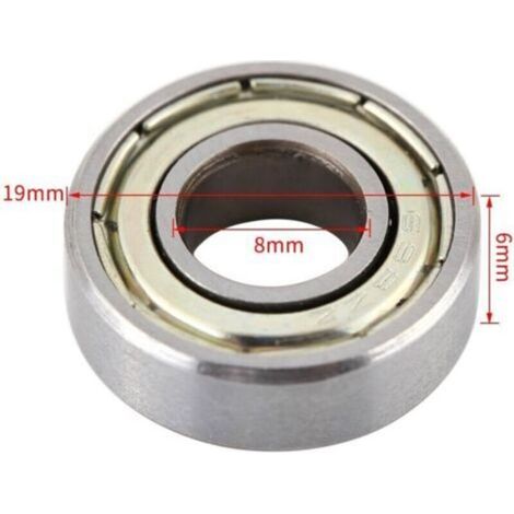 10 Pièces Mini Roulements à Billes 698ZZ 8x19x6mm Résistants à la Chaleur Acier Blindé Multi Usage (1/4)