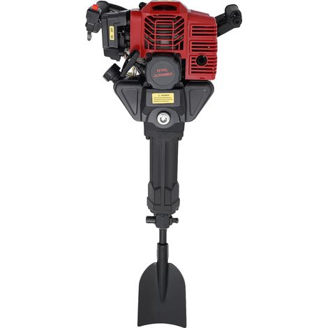 Taladro de gasolina, 1900 W de potencia, 52 cc de cilindrada, motor de 2 tiempos, 6800 rpm sin carga, depósito de combustible de 1250 ml (43,96 oz). (1/5)