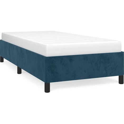 Maison Exclusive - Giroletto senza Materasso Blu Scuro 100x200 cm in Velluto (1/5)