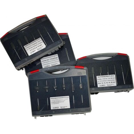 Guhdo HW Bündigfräserset S8/12mm Ø12/13mm 6-teilig Kunststoffbox 750000008 (1/4)