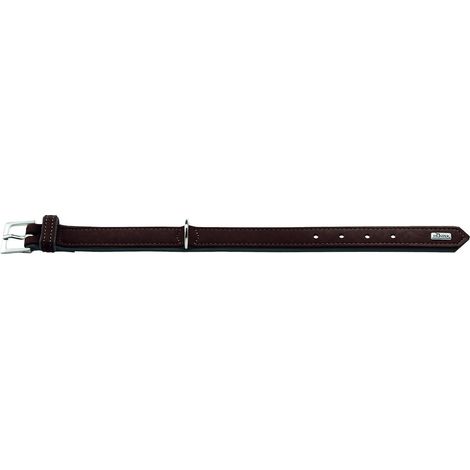 Halsband Softie 60 nickel braun/ schwarz