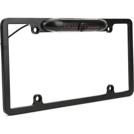 Caméra de recul pour plaque d'immatriculation américaine, grand angle, infrarouge, vision nocturne, assistance au recul, électrophorèse noire (1/5)