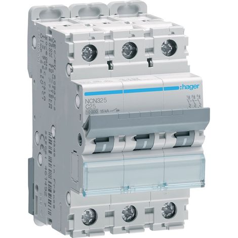 Leistungsschalter Hager ncn325 3-polig 25 A 400 V (1/3)