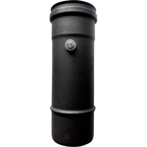 Tubo negro para estufa de pellet esmaltado de 0,25 m DN 80 con toma de humos para chimenea 600 CE Hecho en Italia