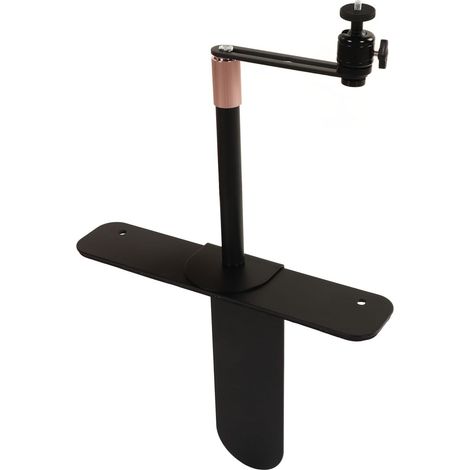 Support de Projecteur, 24 à 40 Cm de Hauteur Réglable pour canapé de Chevet, Support Mural pour Projecteur avec Filetage 1/4, Rotation à 360° et Inclinaison à 90° (Noir) (1/5)