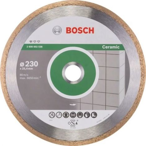 Bosch Accessori - Disco da taglio diamantato per piastrelle e rivestimenti 230x25,4 mm 2608602538