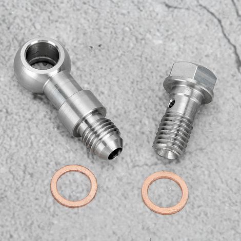 Kit de boulons d'alimentation d'huile turbo M10 x 1,5 mm, restricteur 4AN1,8 mm TD04/05 (1/5)