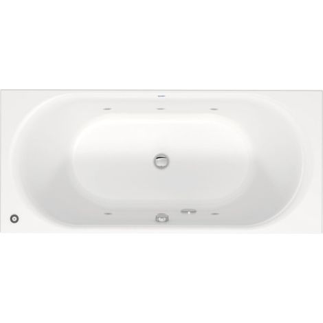 Duravit D-Neo baignoire balnéo, à encastrer, 2 pentes de dos, Jet (1/2)