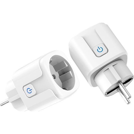 prise connectée wifi tuya 20a avec mesure de consommation commande vocale ai et télécommande par smartphone fiche européenne (1/4)