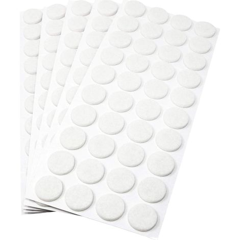Adsamm® / 200 x feltrini autoadesivi/Bianco/ø 18 mm/Rotondo/piedini per mobili in feltro da 3.5 mm di spessore/pad protettivi per arredi (1/5)