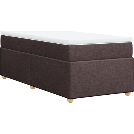 Maison Exclusive - Boxspringbett mit Matratze Dunkelbraun 100x200 (1/5)