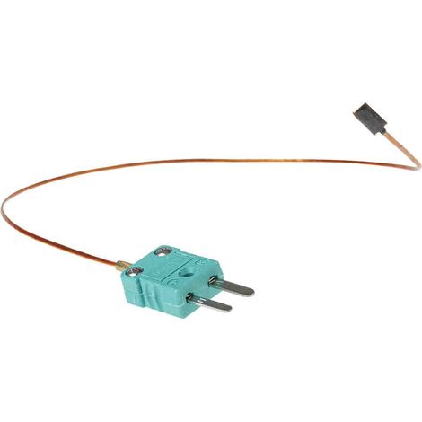 Sonde de température type K Ø 0.25mm, L 300mm, +120°C max à Fiche mâle miniature ( Prix pour 1 )