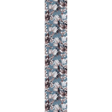 Papier Peint Intissé Pré-encollé Rouleau Tulipes et Fleurs de Cerisier Adhésif Décorative 1 Rouleau H300 x L60 cm (1/4)