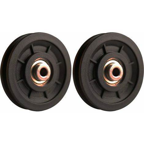 90 mm Roulement Poulie Nylon, Poulie Musculation, Roue Universelle pour câble Machine Gym équipement Porte de Garage, Porte coulissante poulie (1/5)