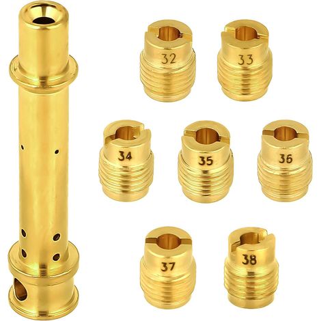 7pcs Kit Gicleur Carburateur Compatible avec Predator 212cc GX160 GX200, Gicleurs Principaux Laiton & Tube Émulsion Performances Carburateur Kit pour 196cc-212cc Moteurs Clone (1/5)