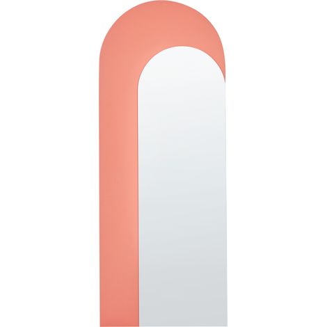 Espejo de pared enmarcado 55 x 140 cm naranja Groises