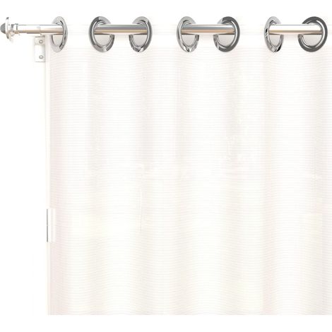 Soleil d'ocre Tenda in Voile Bianca con Occhielli in Metallo (1/2)