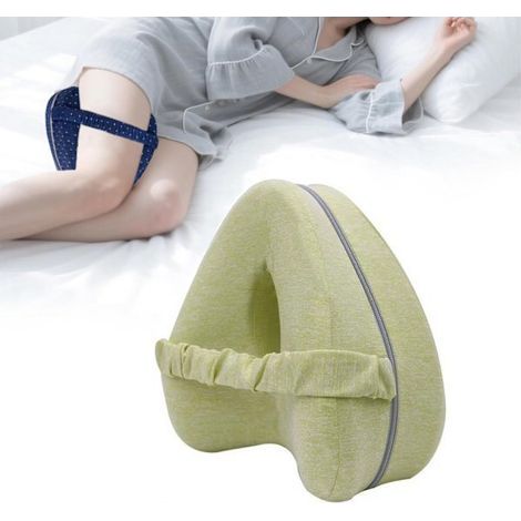 Knee pillow, suitable for side sleepers, orthopedic memory foam pillow, green-AquaForge (1/5)