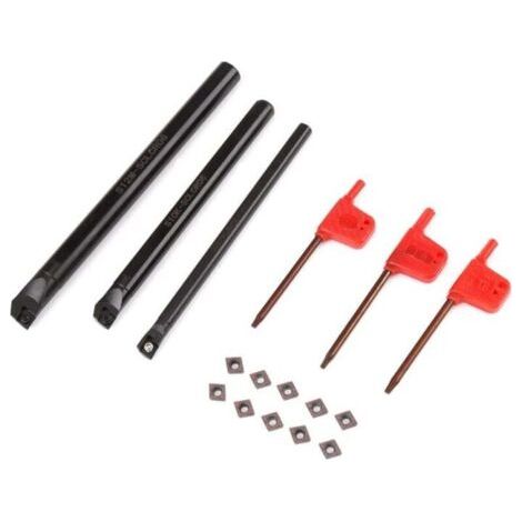 Barre d'alésage interne pour tour CNC, 10 inserts CCMT0602 inclus, avec 3 clés (1/5)