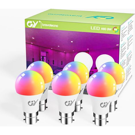 Lot de 2 Spots RGBW WIFI Bluetooth Smart Encastrables Led Dimmable, 9W, 760 lumen, 230V, Interrupteur tactile,éclairage plafond encastré pour Cuisine, exposition,Salon, Couloir, bars,Galerie (1/5)