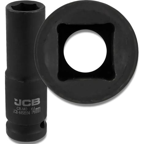 JCB TIEFER SCHLAGSCHLAG-STECKSCHLÜSSEL 1/2" Cr-Mo 6-Kant 14mm STECKSCHLÜSSEL