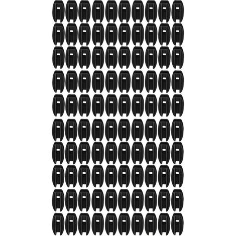 Aislador para cerca eléctrica – 100 piezas, tubo cuadrado de ABS resistente a la intemperie, compatible con alambre de acero negro.