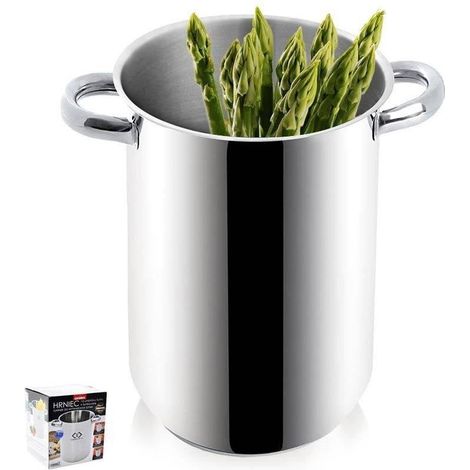 Olla de acero para esp谩rragos y pasta de 14 cm y 3,2 l. (1/3)