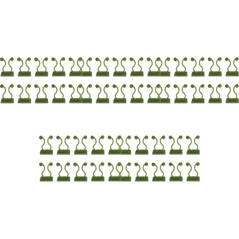 (50 pièces) Clips de fixation pour plantes grimpantes, crochets de fixation pour lianes et rotin, tuteurs auto-adhésifs invisibles pour plantes grimpantes. (1/4)