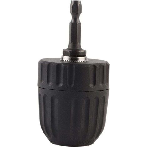 Adaptateur de conversion à changement rapide pour mandrin de perceuse sans clé 3/8-24UNF, capacité de 0,8 à 10 mm, avec tige hexagonale de 1/4" (1/4)