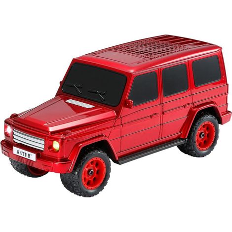 Enceinte Bluetooth élégante pour voiture/SUV avec TWS, radio FM et son puissant de 8 W - Rouge
