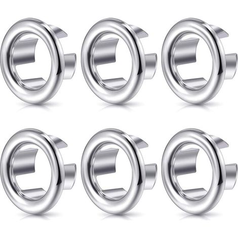 Anillos de desbordamiento de fregadero, desbordamiento decorativo para fregadero de cocina, baño, tapa de tapón de drenaje (1/4)