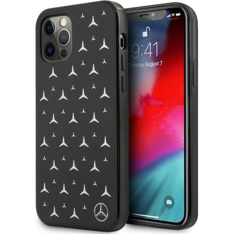 Mercedes MEHCP12LESPBK iPhone 12 Pro Max 6.7 nero/custodia rigida nera con motivo stelle argento (1/5)