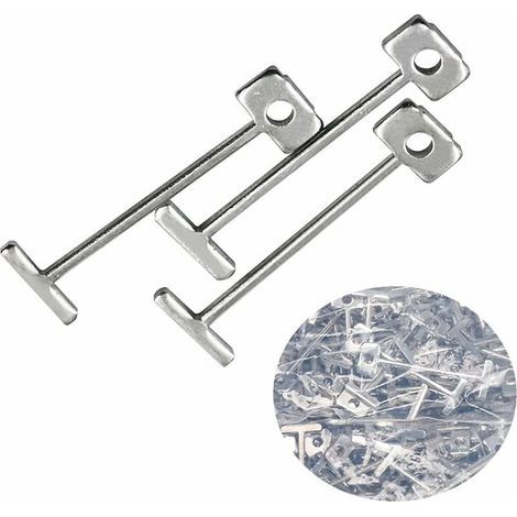 Croisillon de carreleur Lot de 200 aiguilles de rechange en acier de 1,5 mm pour système de nivment de carrelage et de sol, goupille remplaçable et réutilisable pour construction de murs et de sol (1/5)