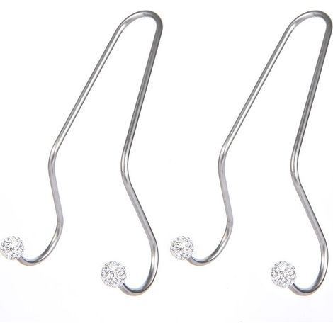 2 Pièces Crochet Appuie Tete Voiture Crochet Organisateur de Suspension, Multifonctionnel Bling Acier Inoxydable Crochet de Siège Auto pour Sac à Main et Vêtements (Blanc)