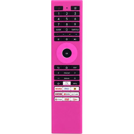 Housse en Silicone Rose pour Télécommande TV Compatible avec Toshiba Série CT-ERF, Protection Anti-Poussière et Chocs (1/5)