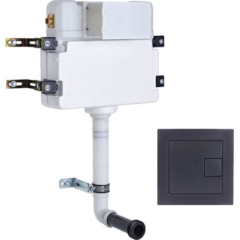 Roper Rhodes In Wall Concealed Cistern and Square Black Dual Flush Button (1/3)