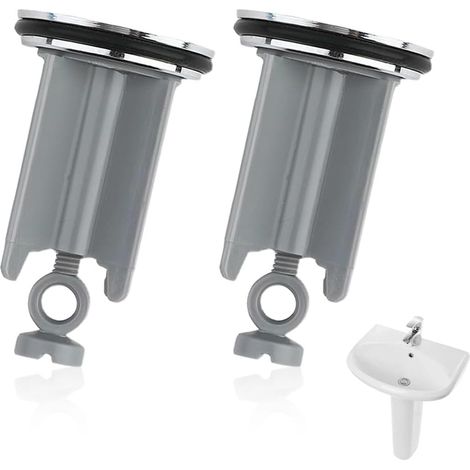 2 Pièces Bouchon de Vidange, Bouchon Lavabo Universel, Bouchon de Lavabo Réglable, Bouchon d'évier Universel avec Flitre Cheveux de Vidange pour Lavabo, Bidet, Salle Bain (1/5)