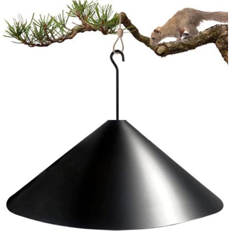 Déflecteur d'écureuil, déflecteurs d'écureuil d'extérieur pour mangeoires à oiseaux, poteau et suspension (1/5)