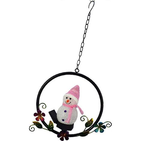 Suspension solaire, modèle amélioré avec carillon lumineux bonhomme de neige pour Noël, longue autonomie, LED étanche avec interrupteur automatique (1/5)