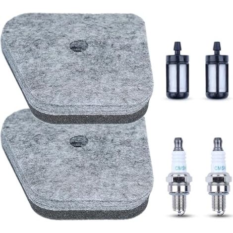 Filtre à air Bougies d'Allumage Kit pour Stihl KM HL HT FC SP 87 FS90 FS100 FS110 Débroussailleuse Remplacer 4180 120 1800 +Filtre à Essence + Coton Filtre à Air (1/4)