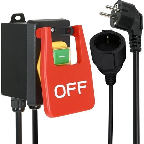 Interruptores monofásicos de 250 V, interruptores de parada de emergencia, interruptores de seguridad, interruptores de tensión cero con tomas de corriente, interruptores de máquina para el cierre ráp (1/5)