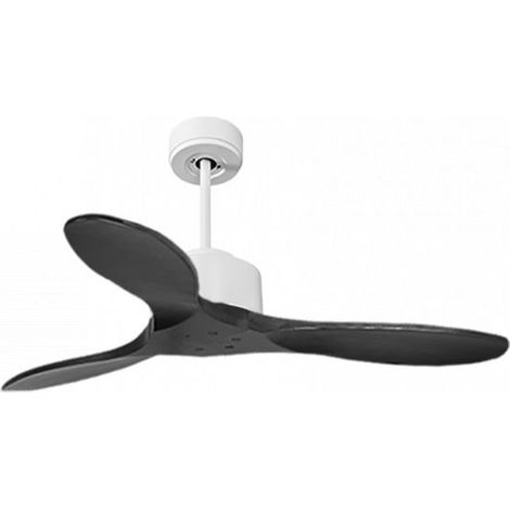 Modulo de KlassFan - Super destratificateur et ventilateur DC 106 cm Blanc pales bois noir sans Lumière  15 à 20 m² (1/5)