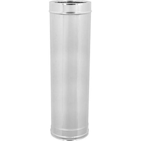 Canna fumaria doppia parete acciaio inox aisi 316 parte interna aisi 304 parte esterna mm 1000 ø200 interno - ø250 esterno - sp. 0,5 mm EUROPROFIL