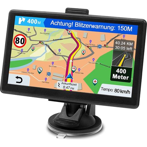 Basetbl – GPS voiture 7 pouces – Mises à jour gratuites – Cartes Europe/Royaume-Uni – Avertissement de radar et alertes de vitesse