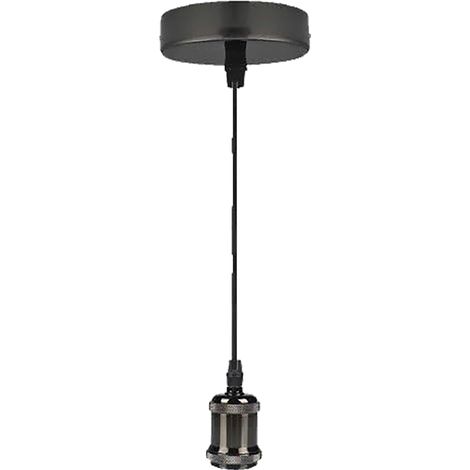 LAMPADARIO IN METALLO 'VINTAGE CM1010' colore cromo scuro  - NOVAITALIA