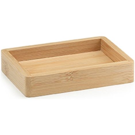 PORTA SAPONE DA APPOGGIO IN BAMBU MODELLO BONNIE - DIM. CM (LXPXH): 13,4X9,6X2,5  - LEGNO NATURALE  - GDY