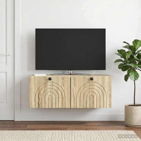 Wandmontierter TV-Schrank Sonoma-Eiche 78,5 x 31 x 30 cm (1/5)